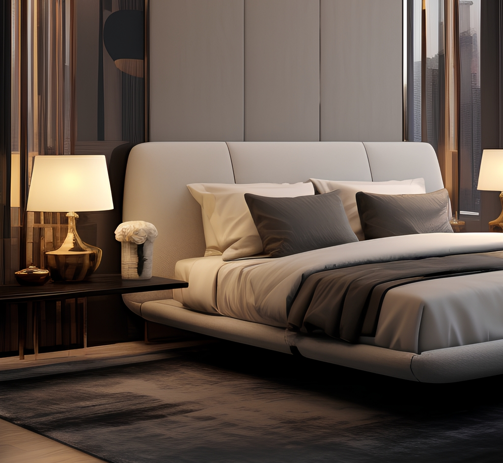 A beautifully designed bedroom interior